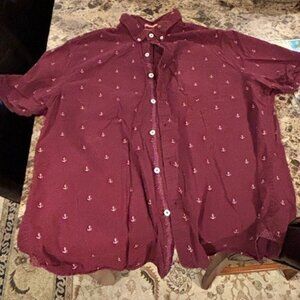 Men's XL Slim Fit Cactus Man Short Sleeve Button Down Shirt